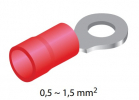 ONKA-8051-10, kabelové oko lisovací, izolované, pro průřez vodiče 0,5-1,5mm2, otvor 5mm, 10ks
